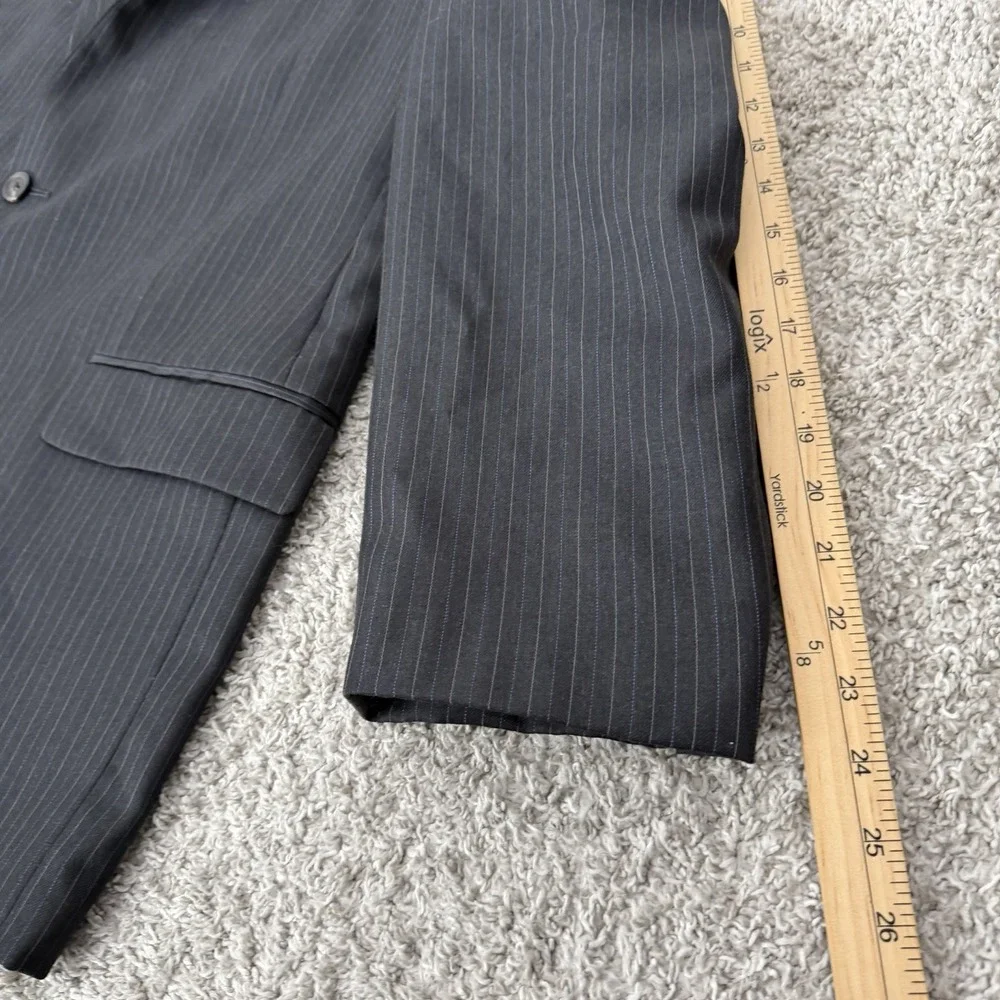 Lauren Ralph Lauren Suit Mens 46R‎ Gray Pinstripe 2 Button 100% Wool